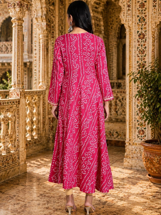 Bohemian Print A-Line Maxi Dress